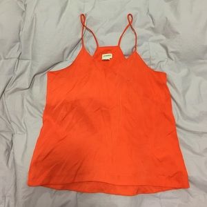 Orange Halter Spaghetti Tank Top