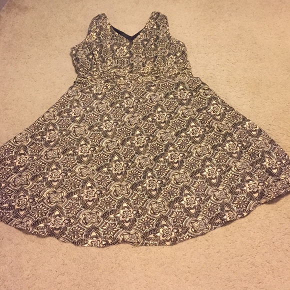 Brown and beige dress