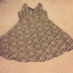 Brown and beige dress