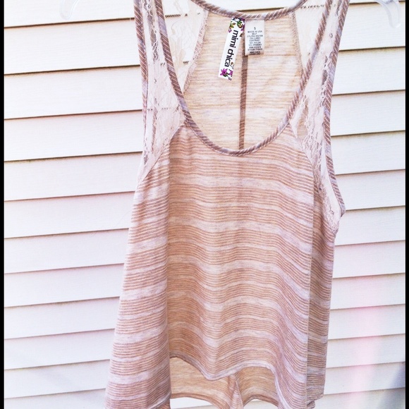 Nordstrom BP high low lace tank