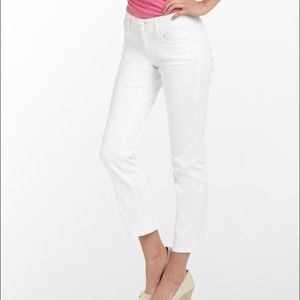 Blue Lilly Pulitzer Worth Cropped Straight Jean