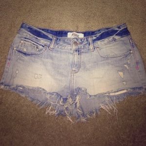 PINK denim shorts