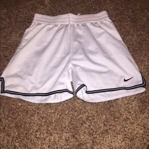 White Nike shorts