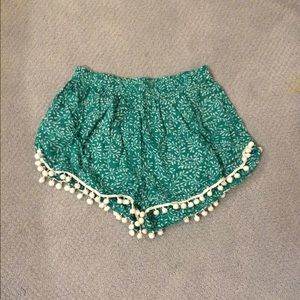 Flowy Shorts with Pompoms