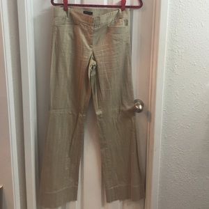 BCBG cream pinstripe pants