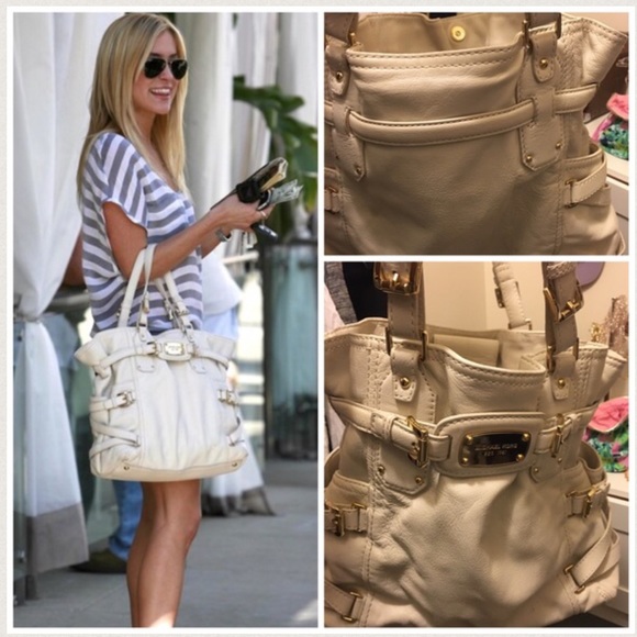 🚫Gifted🚫MK cream leather Gansevoort tote - Picture 2 of 4