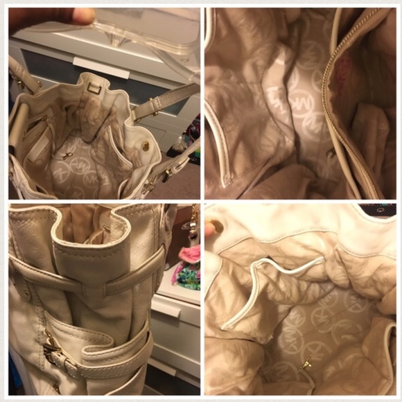 🚫Gifted🚫MK cream leather Gansevoort tote - Picture 3 of 4