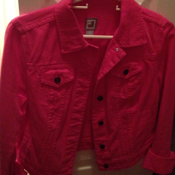 Pink denim jacket from jcp - Picture 1 of 2