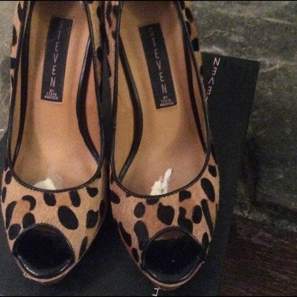 Sold - Steven Ponyhair Leopard Platform Heel Size 6 - Picture 4 of 4