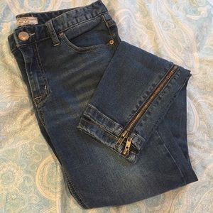 Free people ankle zip jeans