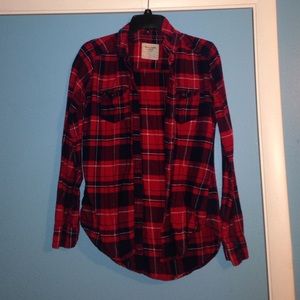 Red and Navy Flannel