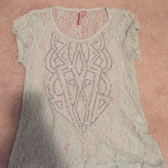 Lace bedazzled top - Picture 1 of 1