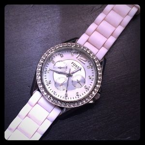 Fossil Boyfriend Watch in White