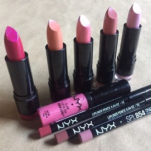NYX Lipstick Makeup Cosmetics Bundle NEW!