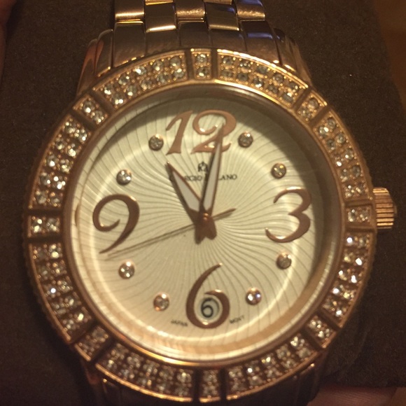 Stainless steel rose gold and white watch main image 2