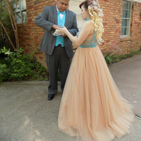 2 Piece Prom Dress - Picture 2 of 4