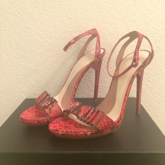 💥Host Pick🎉Herve Leger Crimson Snake Sandals - Picture 3 of 4