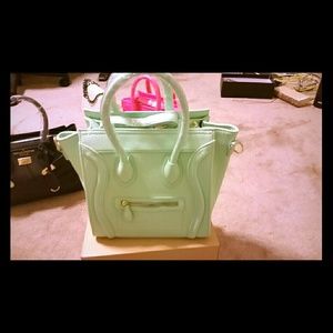 Celine like New Light Mint handbag with strap