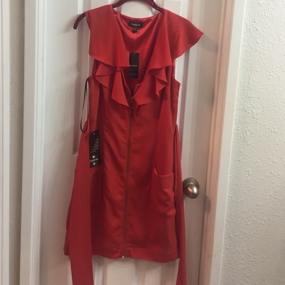 BEBE tangerine dress