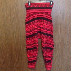 Tribal Print Drop Crotch (Harem) Pants