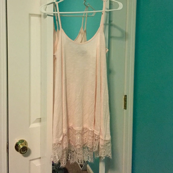 Light pink lace tank