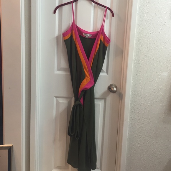 Colorful wrap dress