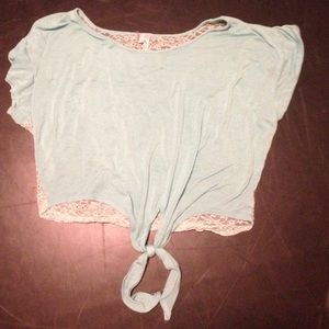 Lace back, loose fit top