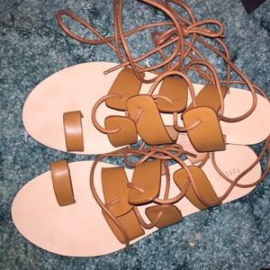 Gladiator tie up sandals