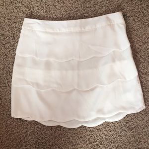 White Scallop Skirt