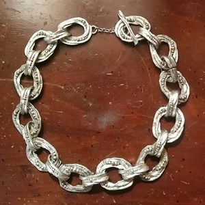 silver chain choker