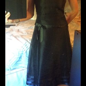 Cute strapless tea length dress