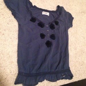 Abercrombie navy floral top