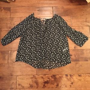Forever 21 Black Floral Top