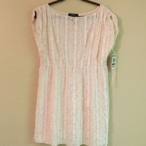 Style & Co Cream Lace Tunic