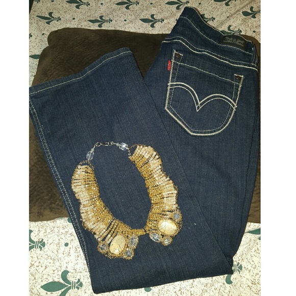 never worn Levi denim Jeans bootcut wide leg 16s