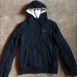 Black authentic VANS zipup jacket with soft inside