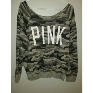 Camo Victorias Secret Pink Crewneck Sweatshirt