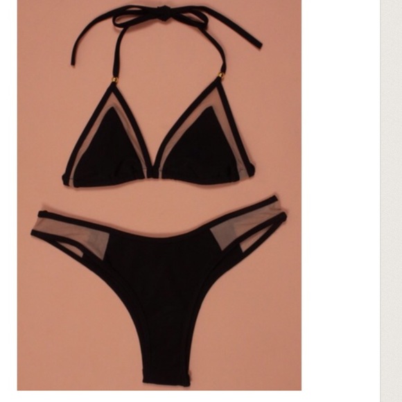 Navy Blue Bandage Mesh Bikini in S,M,L 💠 Ella 💠 - Picture 3 of 3