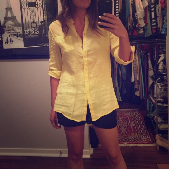 banana republic small Linen button up