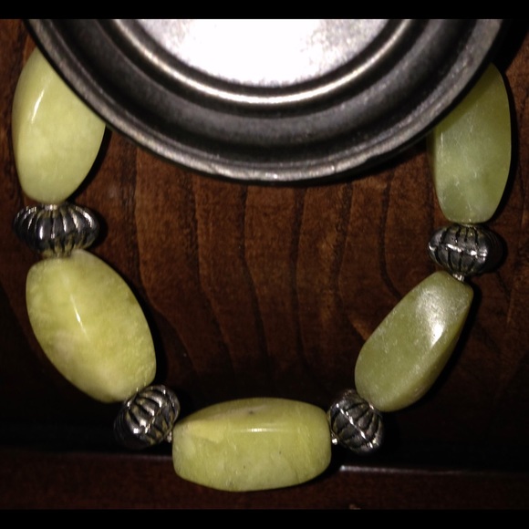 Olive Jade Stretch Bracelet