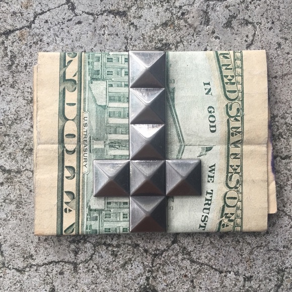 KR3W Money Clip Studded Cross