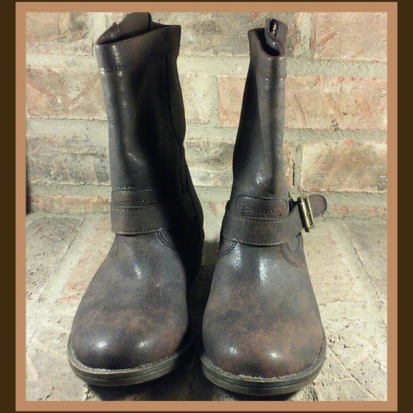 Style & Co. Brown Moto Boots - Picture 2 of 4