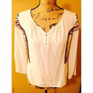 Ivory Peasant Blouse