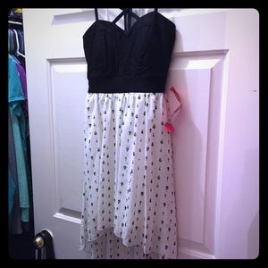 High low skull print dress