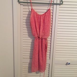 Pink polka dot dress