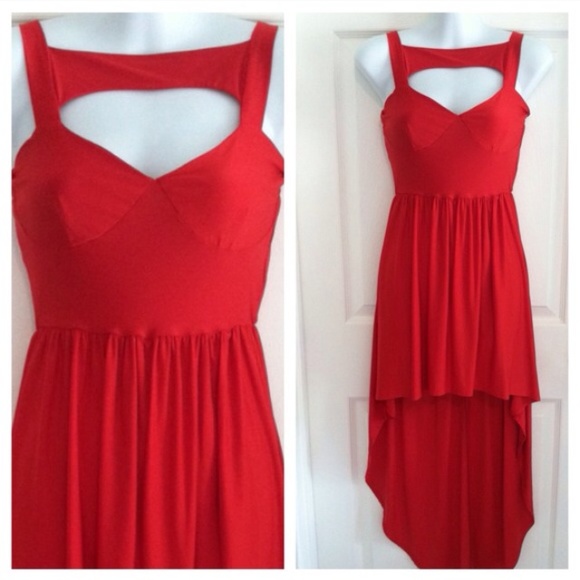 Red Sweetheart HiLow Dress