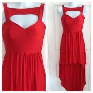 Red Sweetheart HiLow Dress