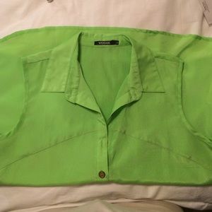 Lime green loose fitting top