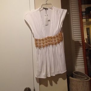 White Blouse with gold embellishments