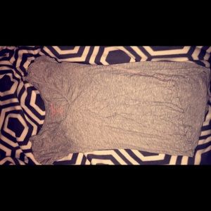 Gray American eagle v neck